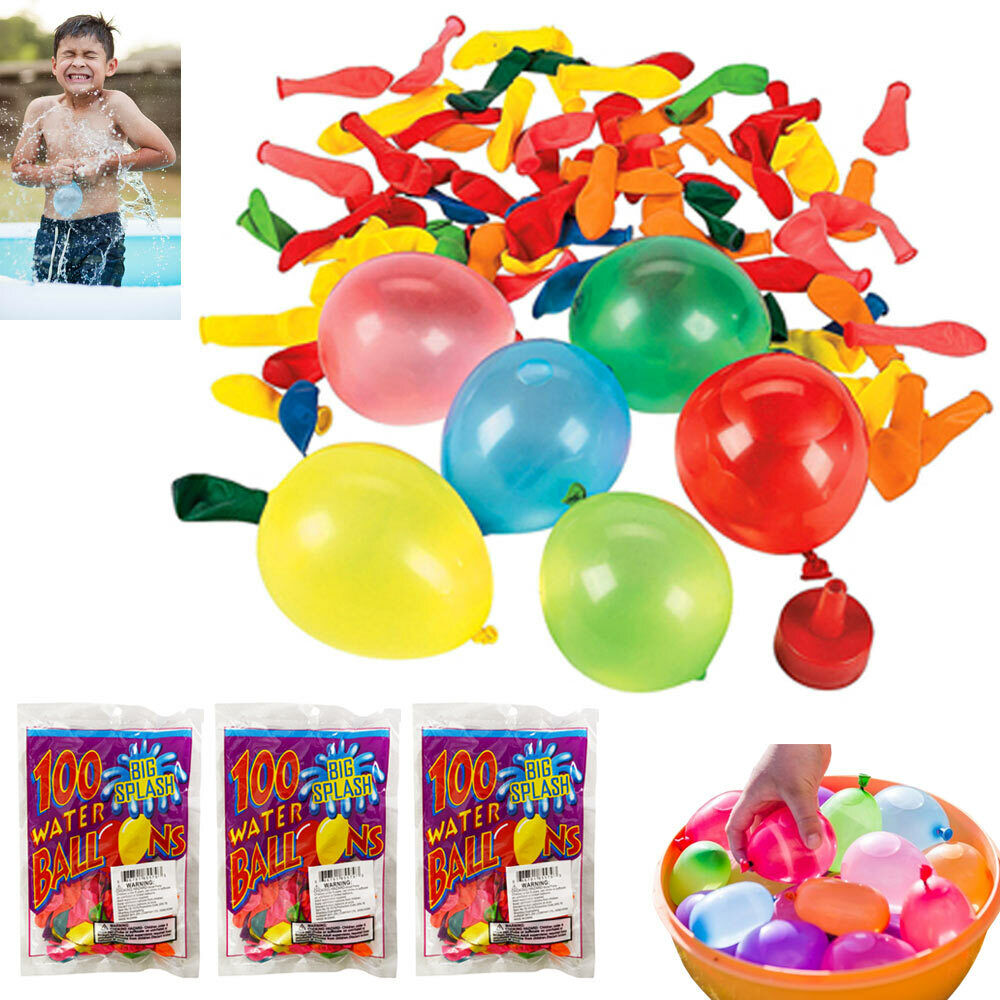 300 Pack Water Balloons Refill Fight Games Summer Party Splash Fun Kids