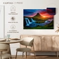 thumbnail image 5 of Elephant Stock Kirkjufell Volcano Waterfall Wall Art - Horizontal Canvas Wall Art - Living Room Wall Decor - Nature Canvas - Brown And Teal Decor - 12" x 8", 5 of 8