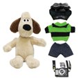 thumbnail image 3 of Muñeco de peluche de 24 cm con diseño de piloto Gromit, para decoración de interiores de coche, relleno de algodón PP, colgante para decoración de coche, regalo, 3 of 5