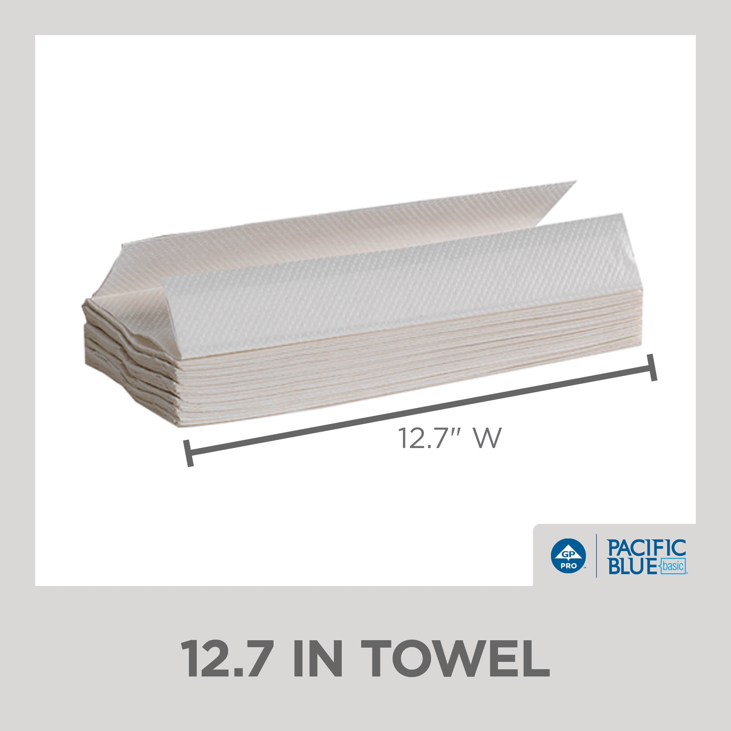 Pacific Blue Basic® C-Fold Recycled Paper Towels by GP PRO (Georgia-Pacific), White, 25190, 10.1” x 12.7” (LxW), 240 Towels Per Pack, 10 Packs Per Case
