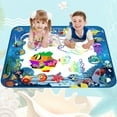thumbnail image 3 of GPED Doodle Drawing Mat, 40 x 32 inch Large Aqua Magic Water Drawing Mat Toy Gifts for Boys Girls Kids Painting Writing Pad Educational Learning Toys for Toddler 3 4 5 6 Years Old（Ocean）, 3 of 8
