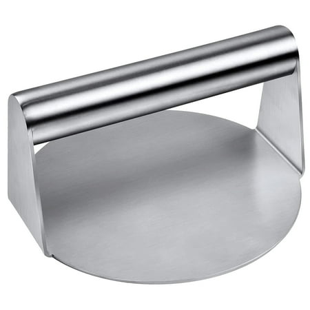 

Stainless Steel Round Cake Press 5.5 Inch Kitchen Manual Meat Press Non-sticky Bacon and Steak Press