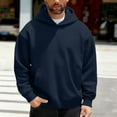 thumbnail image 2 of safuny Men's Hoodie Oversized Hooded Long Sleeve Casual Comfortable Sweatshirt Navy M, 2 of 4