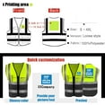 thumbnail image 3 of High Visibility Reflective Safety Vest Customize Logo With 5 Pockets Protective Workwear Outdoor Work Vest, 3 of 8