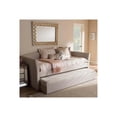 thumbnail image 2 of Baxton Studio Camino Modern and Contemporary Fabric Upholstered Daybed with Guest Trundle Bed, Multiple Colors, 2 of 9