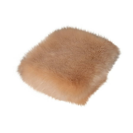 

Wovilon Winter Automobile Fleece Cushion Backless Seat Cushion Thickened Single Piece Small Square Cushion Car Cushion
