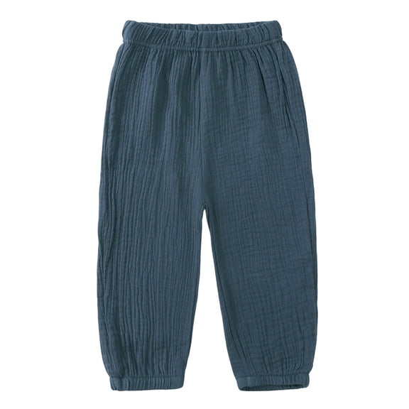 XXWXYD Toddler Cotton Linen Harem Pants Bloomer Joggers Elastic Waist Casual Play Clothes Boys Girls Summer Fall 1-8T