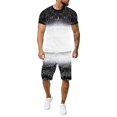 thumbnail image 3 of Vedolay Casual Short Sets For Men Men's 2 Piece Summer Outfits Casual Shirts and Classic Fit Sport Shorts Sets,Red 3XL, 3 of 4