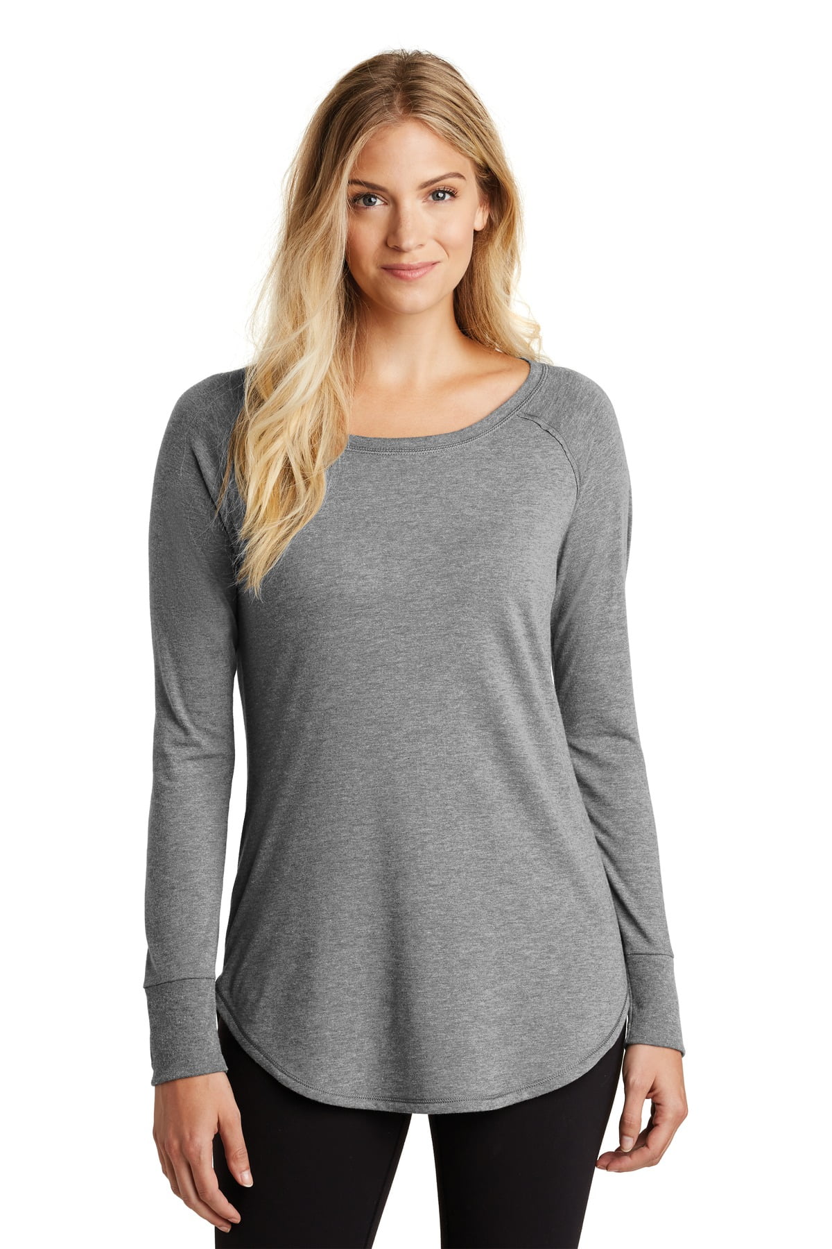 District Made District Made Women's Perfect Tri Long Sleeve Tunic Tee