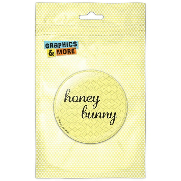 Honey Bunny Pinback Button Pin Badge