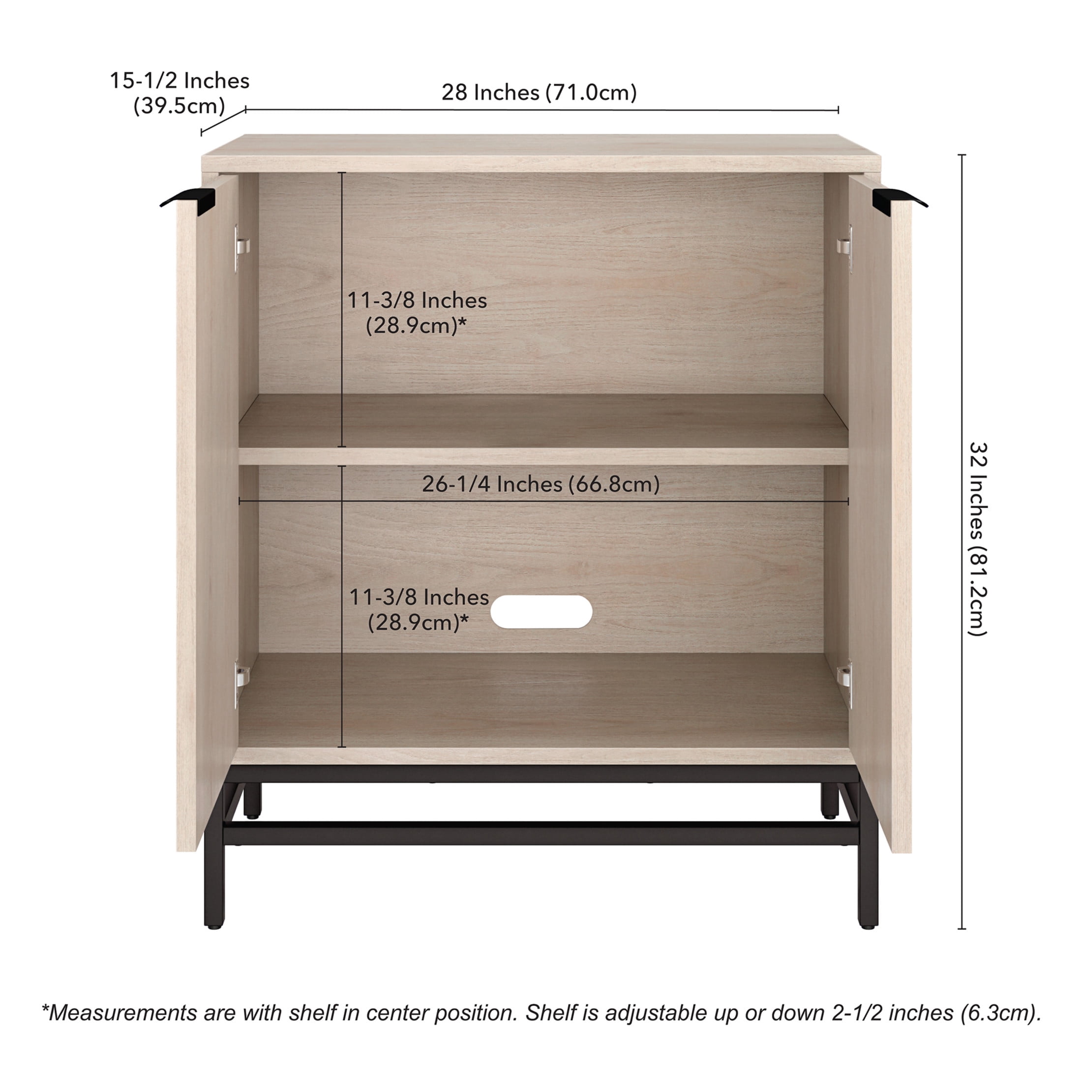 Evelyn&Zoe Modern/Contemporary 28" Wide Alder White Accent Cabinet
