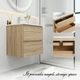thumbnail image 3 of Holaki 24" Bathroom Vanity With Gel Basin Top, Light Oak, 3 of 8