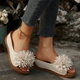 thumbnail image 4 of Dakaela Womens Orthopedic Wedge Sandals 2026 Dressy Flower Platform Slip on Slides Arch Support Casual Walking Beach Dress Shoes Light Pink 9, 4 of 7