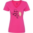 thumbnail image 3 of Inktastic Texas Home is Where the Heart is with Watercolor Floral Women's V-Neck T-Shirt, 3 of 5