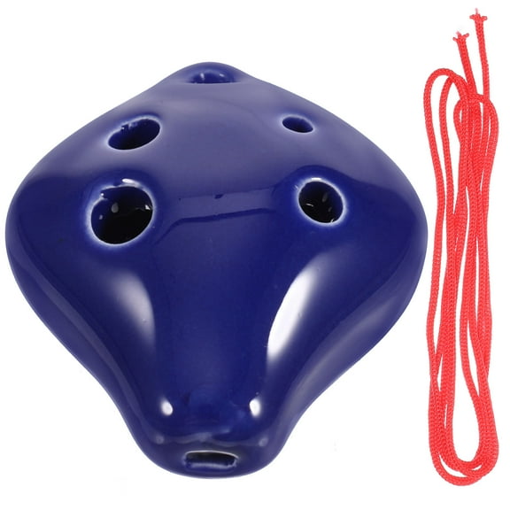 FRCOLOR Small Ceramic Ocarina Portable Musical Instrument for Beginners and Children