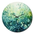 thumbnail image 4 of Designart "Misty pasture I" Abstract Landscape Oversized Wall Clock, 4 of 5