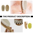 thumbnail image 4 of 4 Pcs Safe And Healthy Wooden Bathing Tools Baby Hairbrush Comb Massage Comb (Khaki), 4 of 7