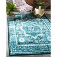 thumbnail image 2 of Unique Loom 3134961 Tapis Rectangulaire 8 Pi x 11 Pi 6 Po Lygos Impérial, Turquoise, 2 of 2