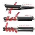 thumbnail image 3 of Remington ONE - Plancha de pelo plana 3 en 1, rizador y varita de 1 1/4 pulgadas con rango de calor ajustable y apagado automático para cabello fino y grueso, suave, rizado u ondulado, 3 of 5