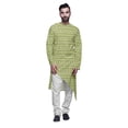 thumbnail image 1 of Atasi Designer Printed Summer Wear Long Kurta With White Pajama Set For Men, 1 of 3