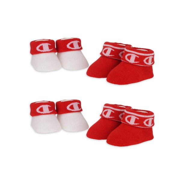 Champion Champion Baby Unisex Bootie Socks, 4 Pack