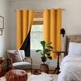 thumbnail image 2 of Cortinas BGment con aislamiento térmico 100% opacas, 42 x 160 cm, color mostaza, 2 of 8