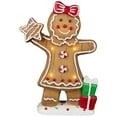 thumbnail image 2 of Lighted Gingerbread Cookie Girl Christmas Decoration - 14.5", 2 of 7