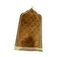 thumbnail image 4 of Alfombra de oración musulmana islámica suave regalos de Ramadán alfombra de oración de viaje portátil 65*115cm marrón, 4 of 8