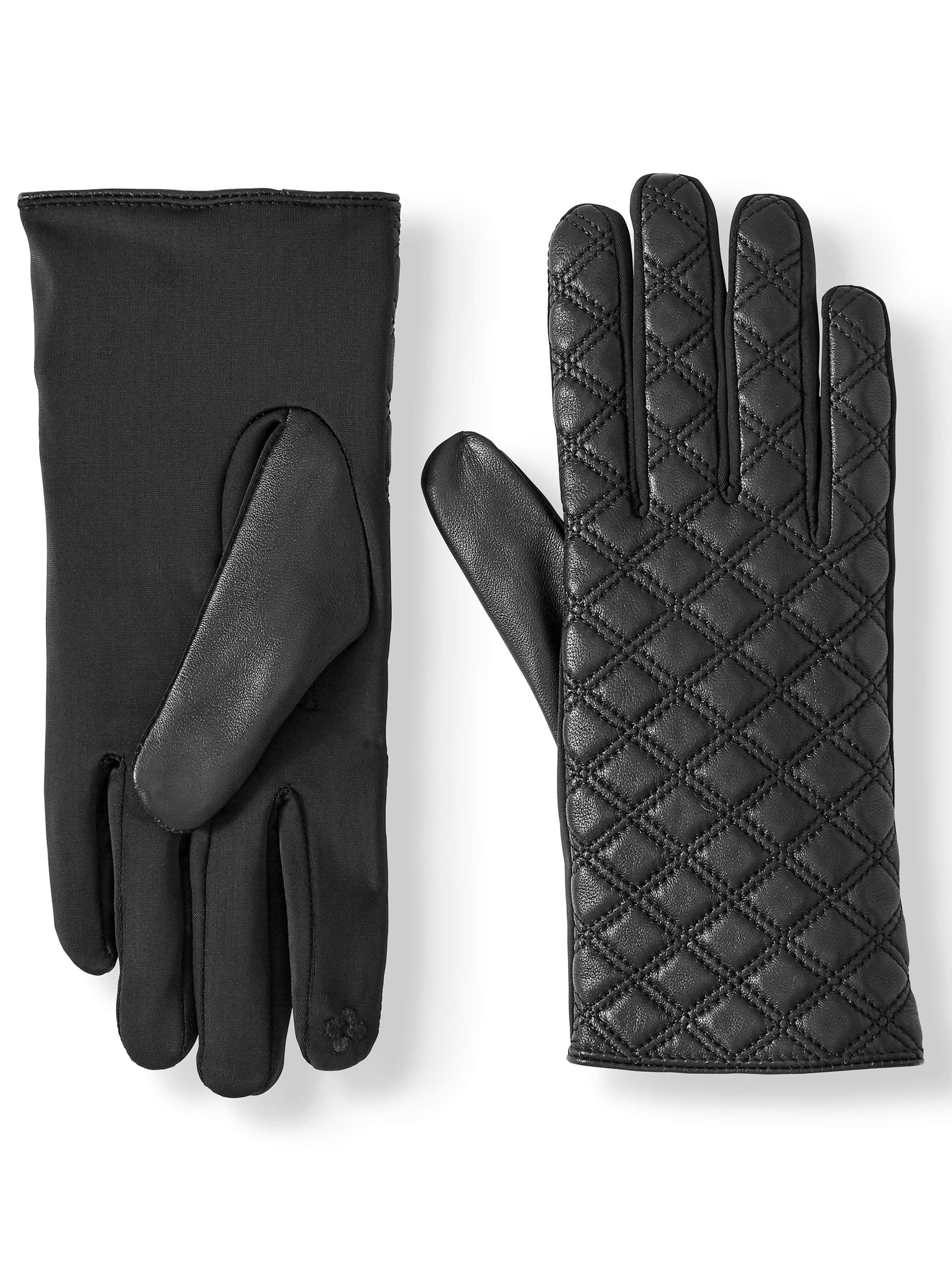 white puffy gloves