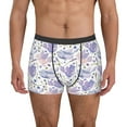 thumbnail image 2 of Goofa Lavender Flowers Printed Men's Boxer Briefs Underwear, Moisture-Wicking Underwear, Trunk,Soft and Breathable Cotton Underwear-, 2 of 9