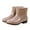 Khaki, variant on Women's Short Ankle Rubber Water-proof Rain Boots Slip On Garden Work Water Shoes