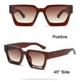 thumbnail image 3 of Trendy Square Sunglasses for Men Women Fashion Thick Rectangle Sun Glasses UV Protection Shades Designer Style, 3 of 5