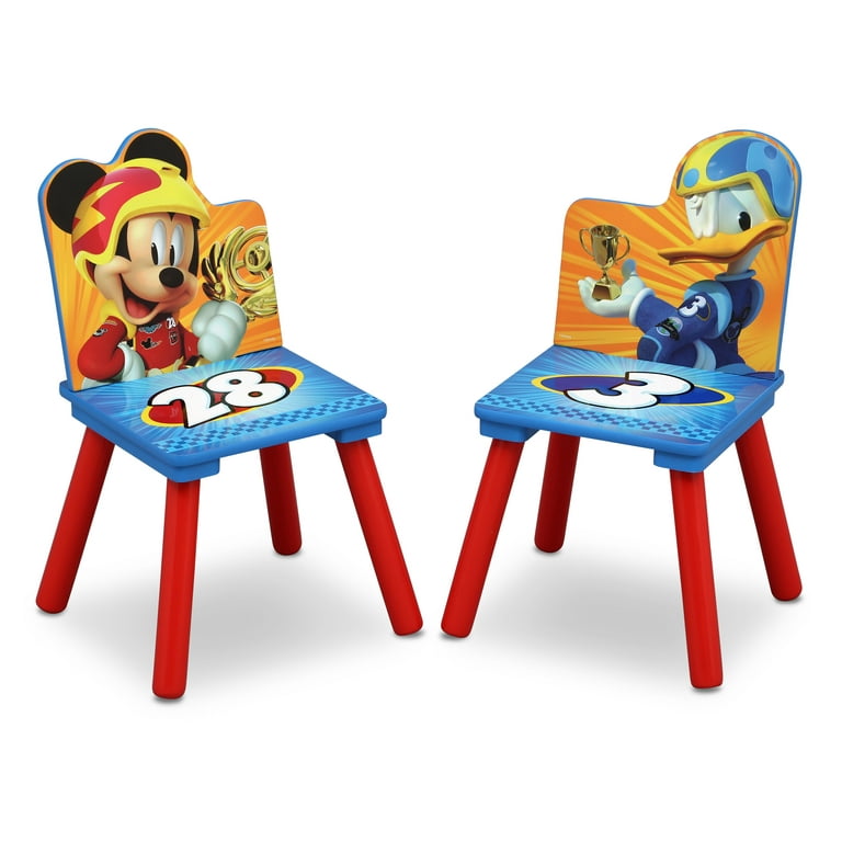 Disney mickey mouse wood kids storage deals table and chairs set by delta children