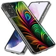 thumbnail image 2 of MUNDAZE Samsung Galaxy Note 20 Ultra Neon Rainbow Glow Peacock Feather Shockproof Clear Hybrid Protective Phone Case Cover, 2 of 5