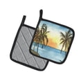 thumbnail image 2 of Carolines Treasures 8551PTHD Palm Tree Pair of Pot Holders 7.5HX7.5W multicolor, 2 of 3