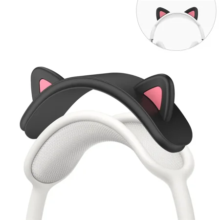 Cute Cat Ears Headband Cover For Apple AirPods Max Soft Silicone Headphone Protectors Comfort Cushion Top Pad Protector Sleeve