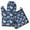 Blue Pioneer Flower, variant on Blue Pioneer Flower and Paisley Pattern Kitchen Oven Mitt and Pot Holder Sets 2 Pcs for Baking, Cooking and Grilling, Heat Resistant Up To 392 °F