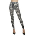 thumbnail image 3 of MeMoi Monochromatic Paisley Floral Leggings - Womens - Female (Medium/Large, Black), 3 of 3