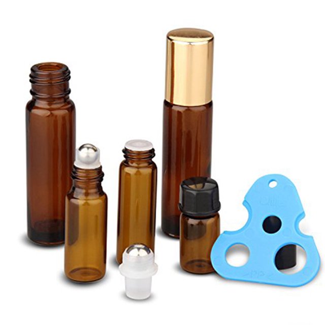 Abridor De Aceite Esencial Abridor de aceite esencial de plástico Botellas recargables Removedor de tapa de bola de rodillo (E)
