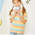 thumbnail image 6 of hotojiny Toddler Boys Girls Cotton T-Shirts Short Sleeve Striped Crewneck Tees Summer Tops Unisex Infant Clothes 1-14 T, 6 of 7