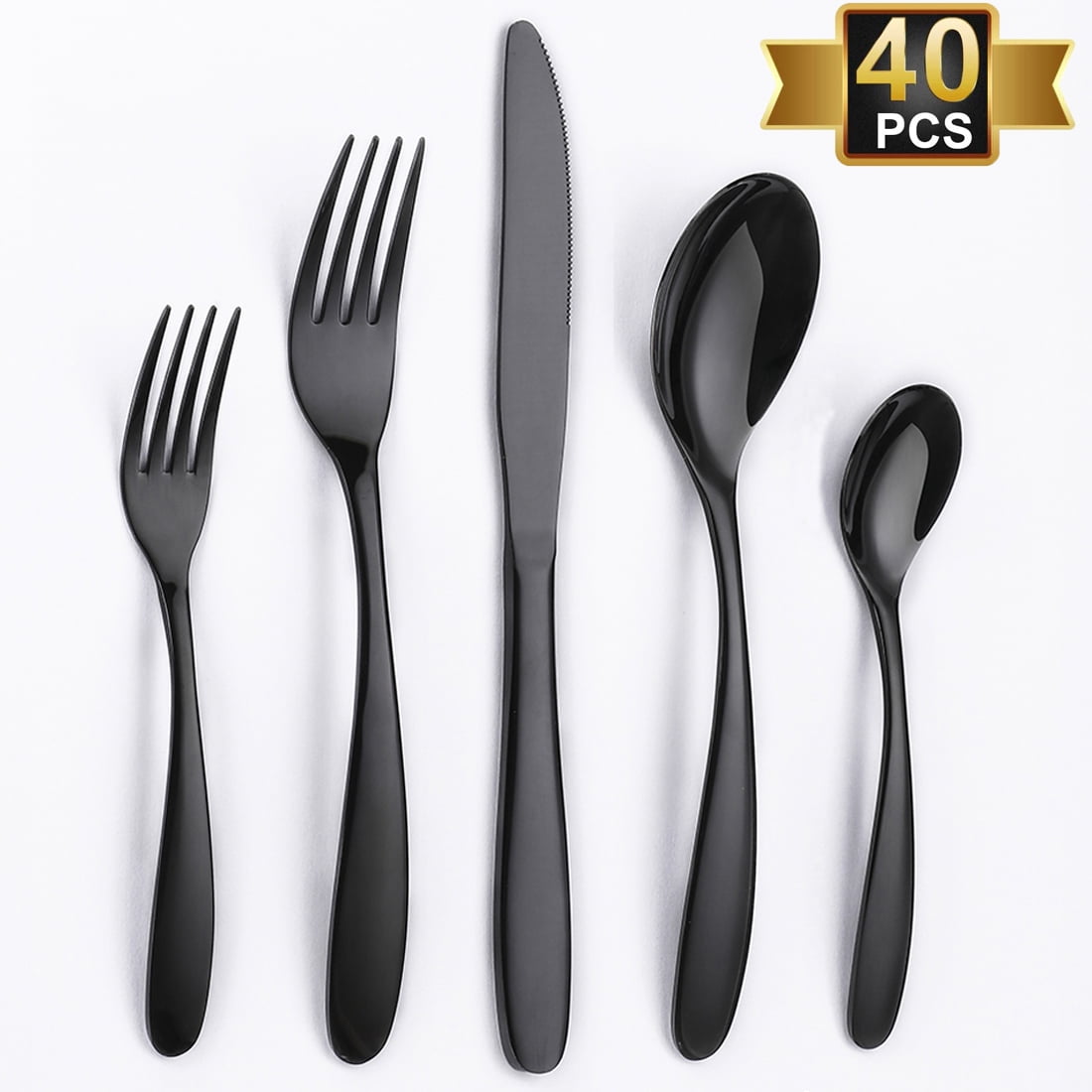 40-Piece Silverware Set Stainless Steel Flatware Cutlery Set Service for 8 Mo 