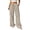 Khaki, variant on Womens Wide Leg Pants Palazzo Effortless Casual Pants With Straight Leg Autumn Knit Trousers Comfort Summer Flowy Pants