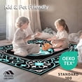 thumbnail image 4 of ODIKA 2'x3' Machine Washable Non-Slip Area Rug, Winter Shepherd Interlocking Snowflake Arrangement High Traffic Rug, Black, 645490, 4 of 5