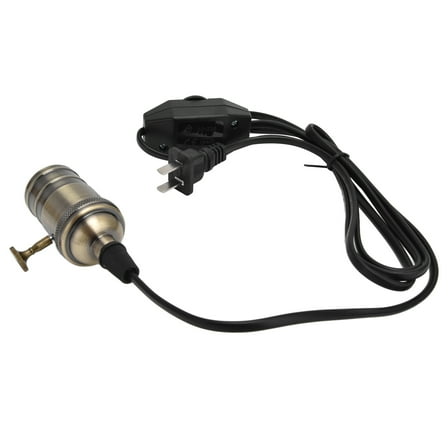 Lamp Making Kit,Lamp Kits Dimmable Practical Retro Lighting Equipment for E26 Base Bulbs US Plug 110‑240V,Pendant Light Cord