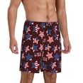 thumbnail image 2 of Kdxio American Stars1 Print Mens Sleep Shorts Bottoms Soft Comfy Pajama Wear Pants with Drawstring Pockets, 2 of 5