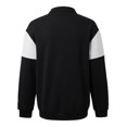 thumbnail image 5 of Telankuip Men's Lightweight Quarter Zipper Neck Sweatshirts Loose Fit Color-Block Long Sleeve Pullovers Casual Windbreaker Thermal Tops for Running Sports and Fitness Black M, 5 of 5