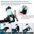 thumbnail image 4 of Stroller Cup Holder, Universal Bike Cup Holder 360 Degree Rotation Drink Bottle Holder with Phone Stand for Stroller, Wheelchair, Walker, Scooter (Black), 4 of 9