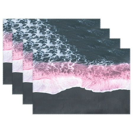 

Ryvnso Placemats Set of 4 Sand Beach Landscape Dining Mats Heat-Resistant Non-Slip Washable Table Mat