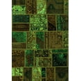thumbnail image 1 of Ahgly Company Indoor Rectangle Oriental Green Modern Area Rugs, 2' x 4', 1 of 4