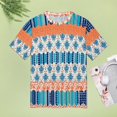 thumbnail image 4 of The Blue Tribe Womens Tops Women's Fashion Casual Short Sleeve Flower Print Round Neck Pullover Top Blouse, 4 of 7
